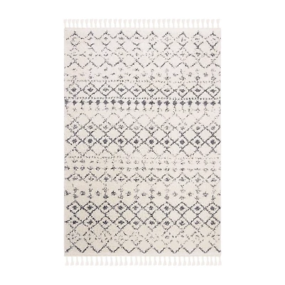 SAFAVIEH Cream and Gray Bergen Weathered Rug, 5x7