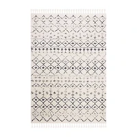 SAFAVIEH Cream and Gray Bergen Weathered Rug, 5x7