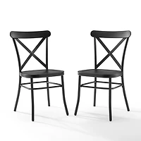Black Metal Melody Dining Chairs, Set of 2