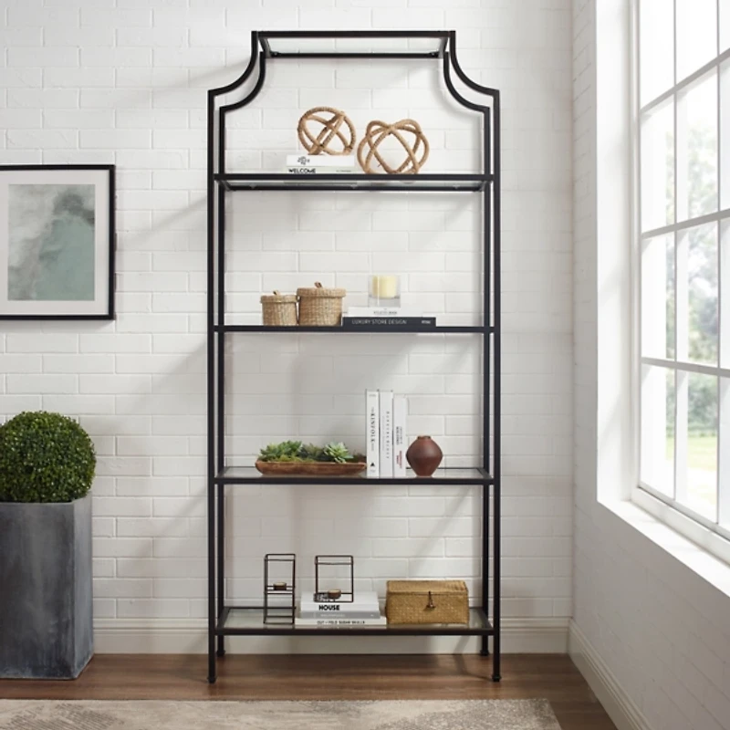 Oil-Rubbed Bronze 4-Tier Glass Ashlee Etagere