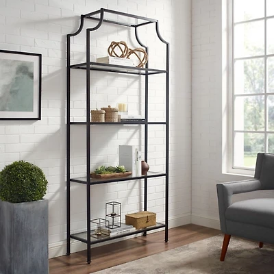 Oil-Rubbed Bronze 4-Tier Glass Ashlee Etagere
