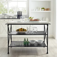 Faux Marble Top 3-Tier Melody Kitchen Island