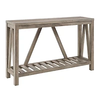 Gray Wash A-Frame Console Table