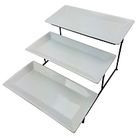 3-Tier White Serving Plates
