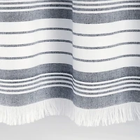 Navy Nantucket Tassel Fringe Shower Curtain