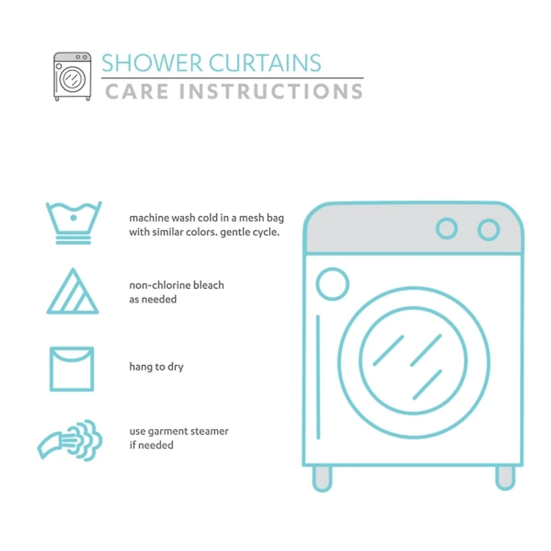 Denim Blue Vintage Stripe Shower Curtain