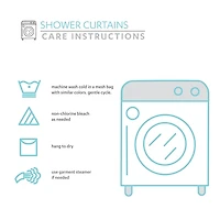 Denim Blue Vintage Stripe Shower Curtain