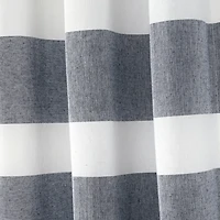 Navy Cape Cod Stripe Curtain Panel Set, 84 in.