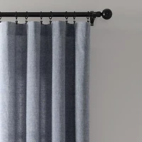Navy Nantucket Fringe Curtain Panel Set, 84 in.