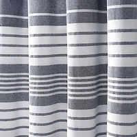 Navy Nantucket Fringe Curtain Panel Set, 84 in.