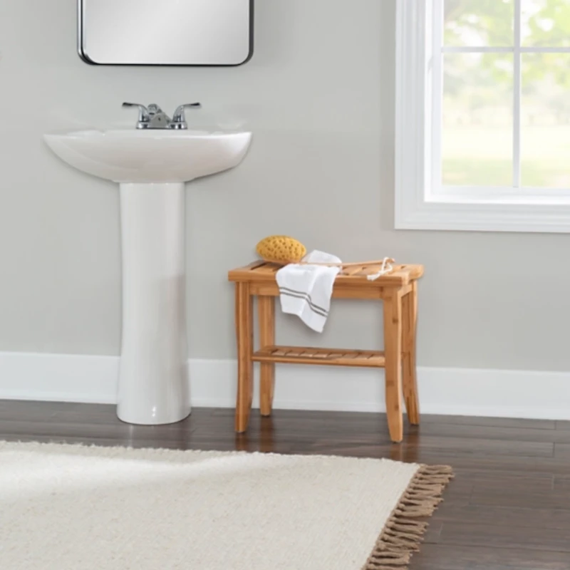 Sumter Bamboo Bathroom Stool
