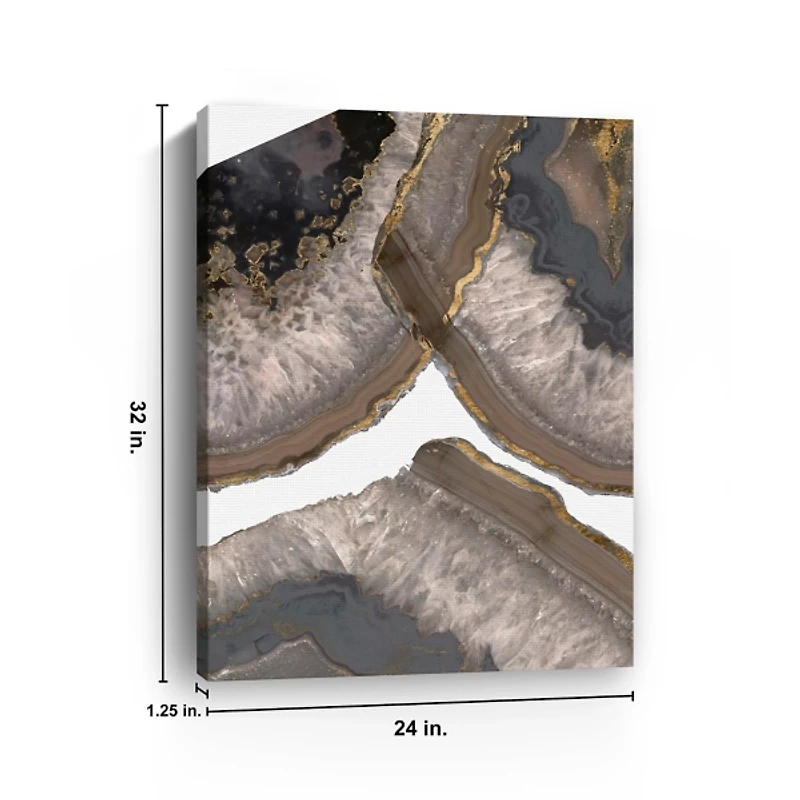 Neutral Agates II Giclee Canvas Art Print