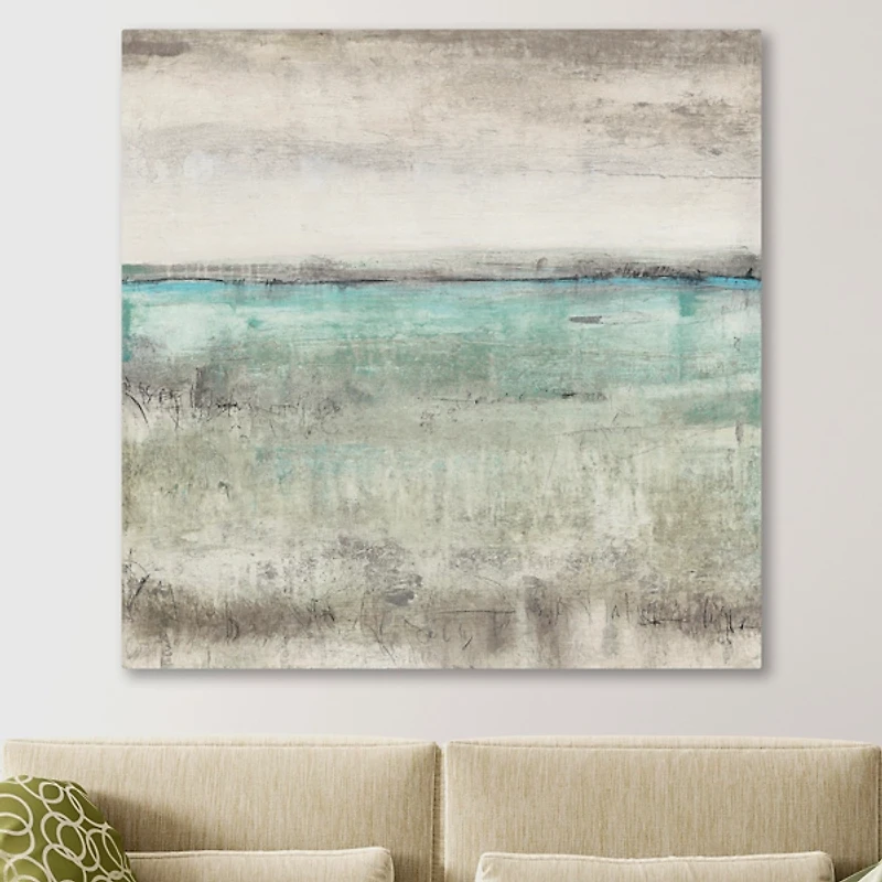 Aqua Horizon Giclee Canvas Art Print