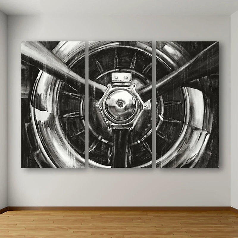 Propeller Giclee Canvas Art Prints, Set of 3