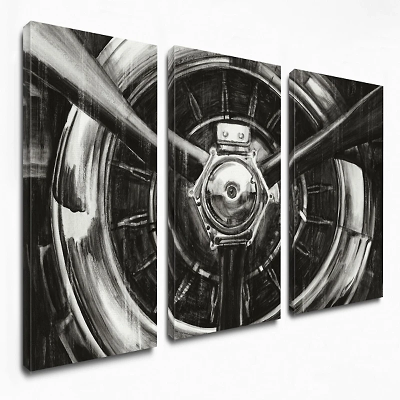 Propeller Giclee Canvas Art Prints, Set of 3