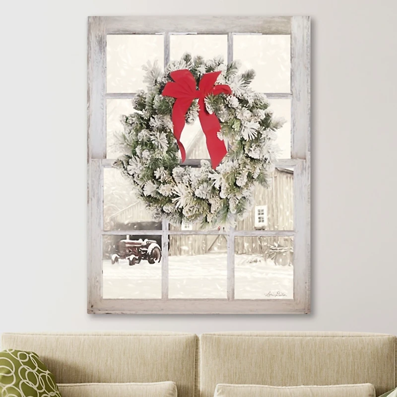 On The Farm Window View Canvas Art Print