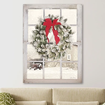 On The Farm Window View Canvas Art Print