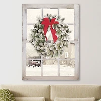 On The Farm Window View Canvas Art Print