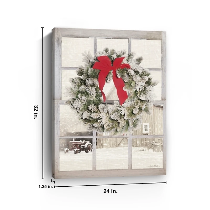 On The Farm Window View Canvas Art Print