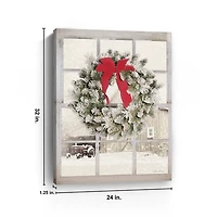 On The Farm Window View Canvas Art Print