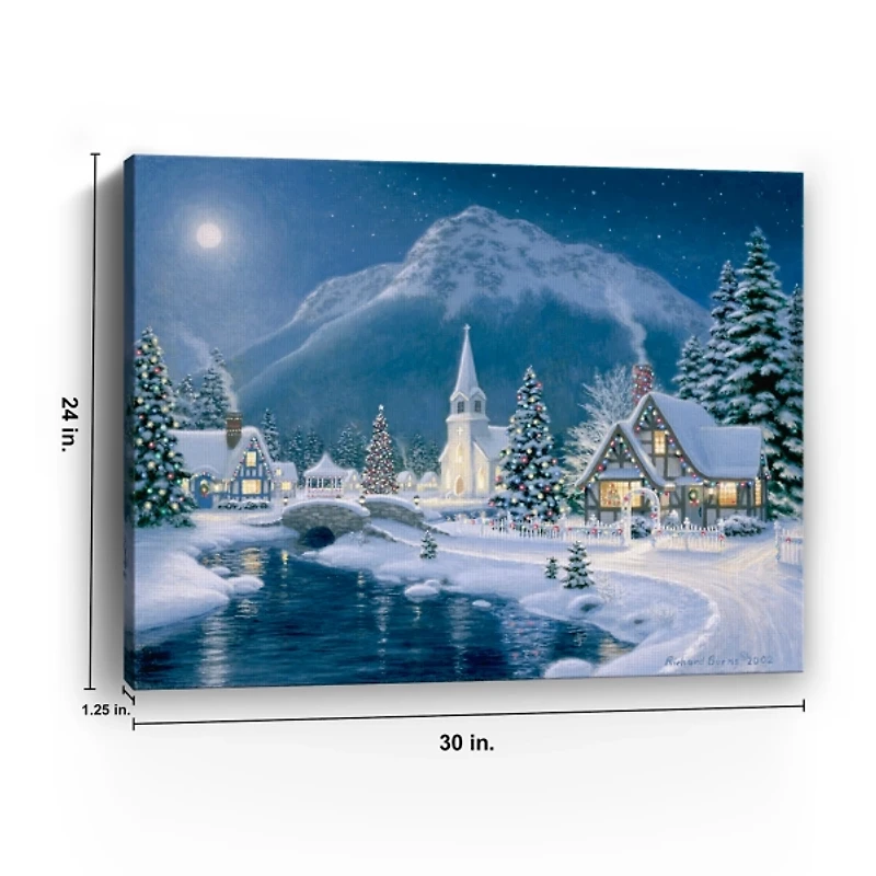 Dreamy Christmas Village Canvas Art Print