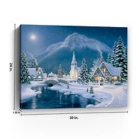 Dreamy Christmas Village Canvas Art Print