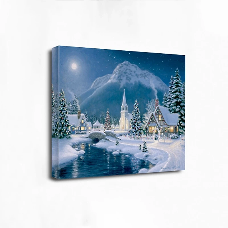 Dreamy Christmas Village Canvas Art Print