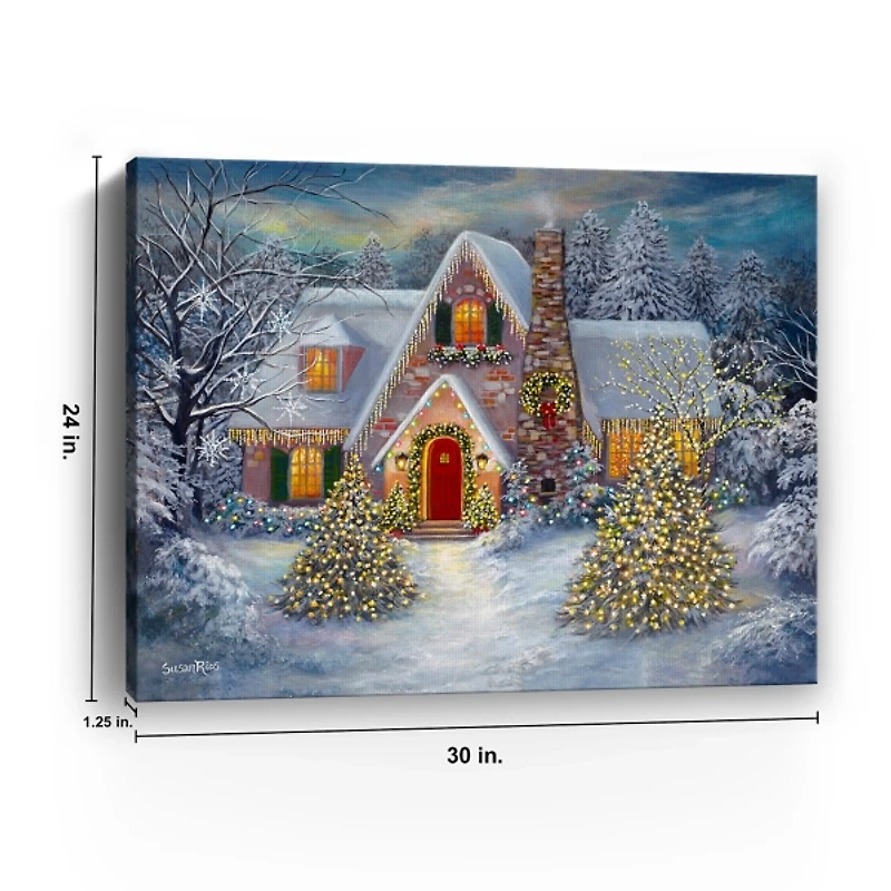 Christmas House Canvas Art Print