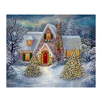 Christmas House Canvas Art Print