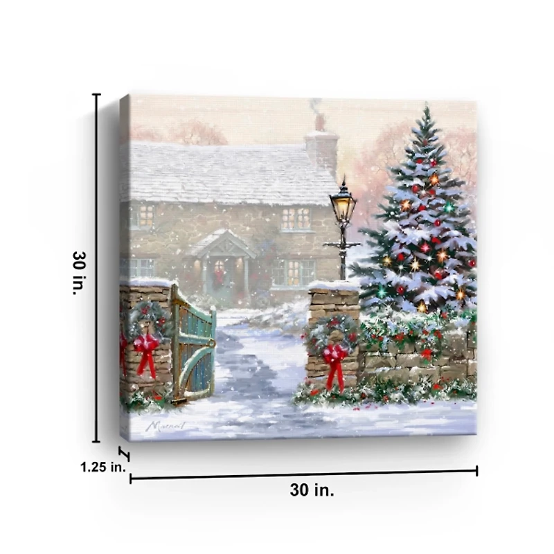 Christmas Snowfall Canvas Art Print