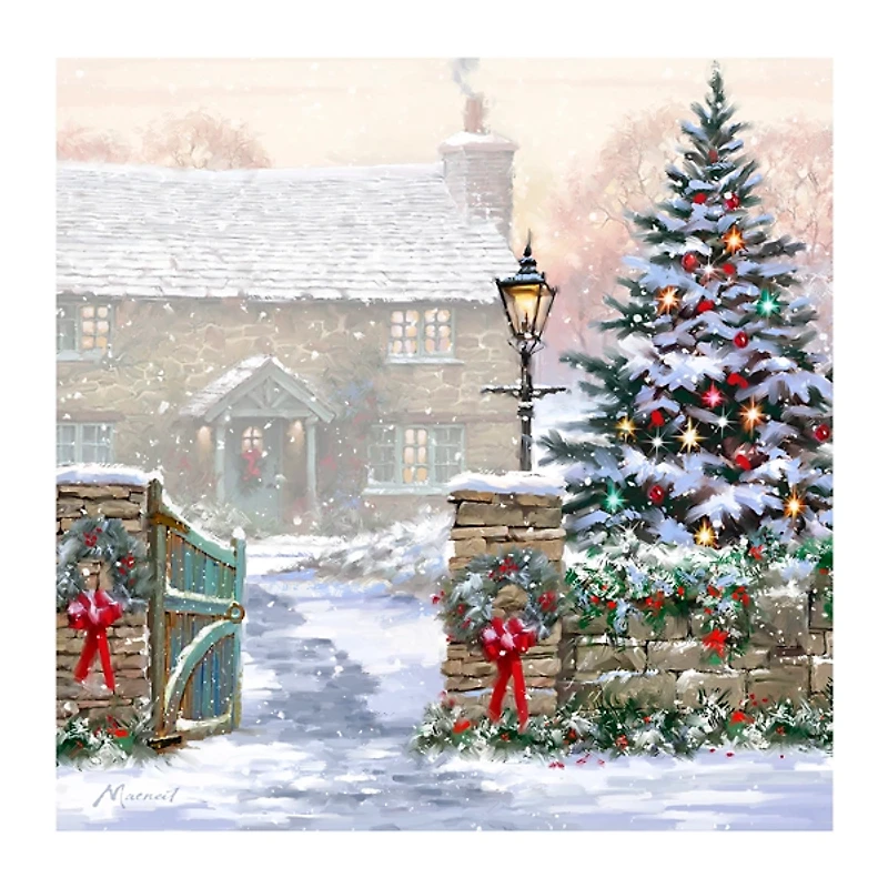 Christmas Snowfall Canvas Art Print