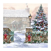 Christmas Snowfall Canvas Art Print