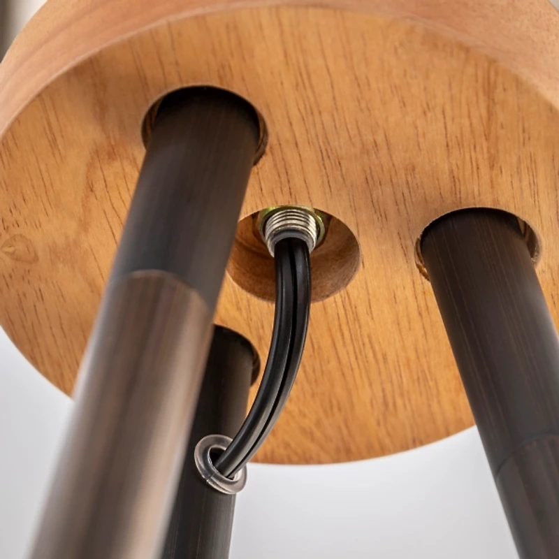 Brass Metal Tripod Floor Lamp