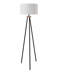 Brass Metal Tripod Floor Lamp