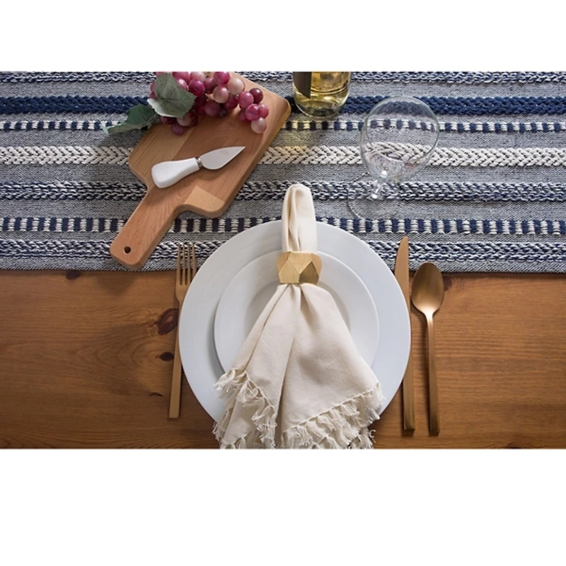 Navy Braided Stripe Table Runner, 108 in.