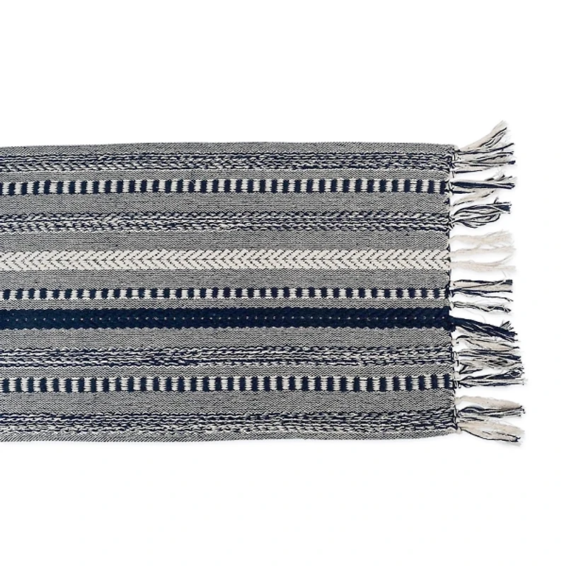 Navy Braided Stripe Table Runner, 108 in.