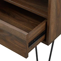Dark Walnut Modern Farmhouse Side Table