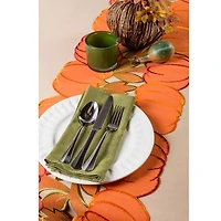 Embroidered Pumpkin Table Runner