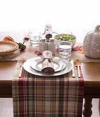 Give Thanks Plaid Table Runner, 72 in.