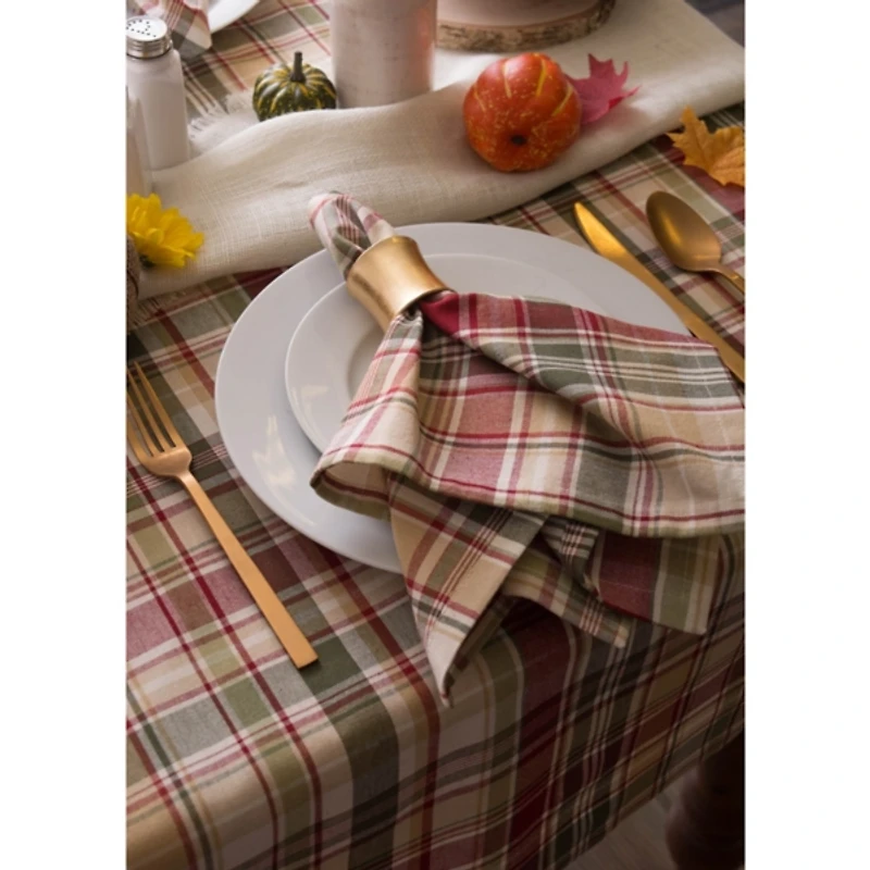 Give Thanks Plaid Tablecloth
