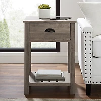 Gray Wash Country Accent Table