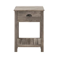 Gray Wash Country Accent Table