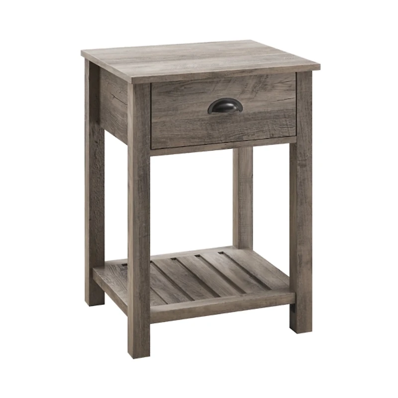 Gray Wash Country Accent Table