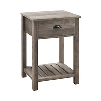 Gray Wash Country Accent Table
