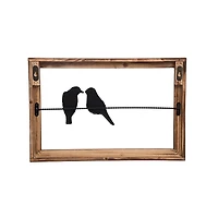 Lovebirds On A Wire Wall Plaque