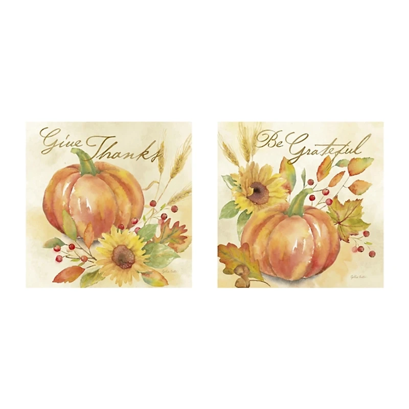 Welcome Fall Canvas Art Prints, Set of 2