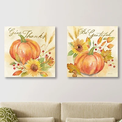 Welcome Fall Canvas Art Prints, Set of 2