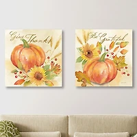 Welcome Fall Canvas Art Prints, Set of 2