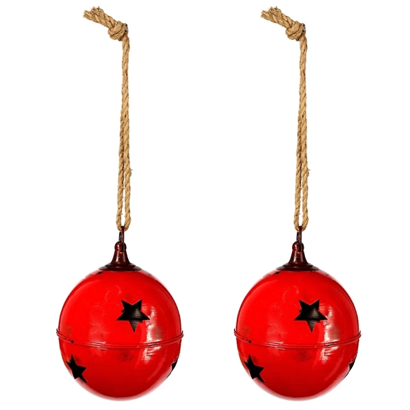 Jingle Bell Ornaments, Set of 2