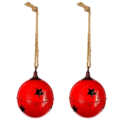 Jingle Bell Ornaments, Set of 2